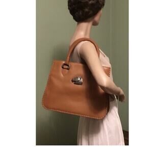 Barry Kieselstein-Cord Leather Sterling Equestrian Purse
